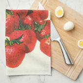 Vintage Erdbeeren in Körben, Obstbeeren Geschirrtuch (Viertel Falte)