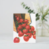 Vintage Erdbeeren in Körben, Obstbeeren Postkarte (Stehend Vorderseite)
