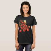 Vintage Erdbeeren in Körben, Obstbeeren T-Shirt (Vorne ganz)