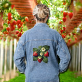 Vintage Erdbeeren Jeansjacke