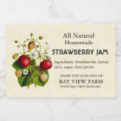 Vintage Erdbeeren Lebensmitteletikett (Einzelnes Label)