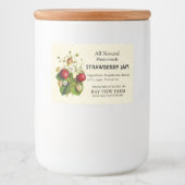 Vintage Erdbeeren Lebensmitteletikett (Vorderseite)