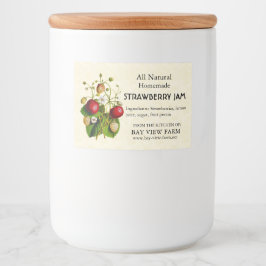 Vintage Erdbeeren Lebensmitteletikett