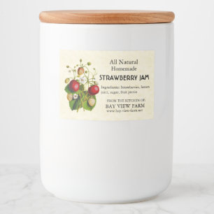 Vintage Erdbeeren Lebensmitteletikett