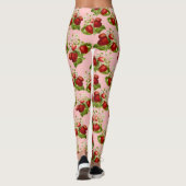 Vintage Erdbeeren Leggings (Rückseite)