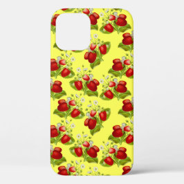 Vintage Erdbeeren mit Kernbrennstoff, gelbe Erdbee Case-Mate iPhone Hülle