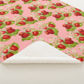 Vintage Erdbeeren mit Kernbrennstoff Rosa Erdbeere Sherpadecke (3/4)