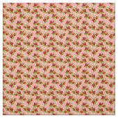 Vintage Erdbeeren mit Kernbrennstoff Rosa Erdbeere Stoff (Muster)