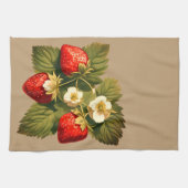 Vintage Erdbeeren Nr. 2 Geschirrtuch (Horizontal)