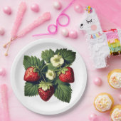 Vintage Erdbeeren Pappteller (Party)