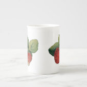 Vintage Erdbeeren Porzellantasse (Vorderseite)