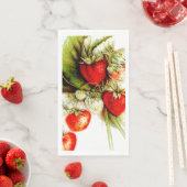 Vintage Erdbeeren Serviette (Beispiel)