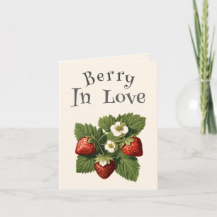 Vintage Erdbeeren - Verliebt in Beeren Karte