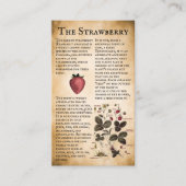 Vintage Erdbeerinformation Visitenkarte (Vorderseite)