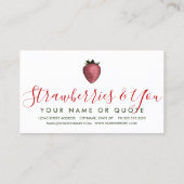 Vintage Erdbeerkarte Visitenkarte (Rückseite)