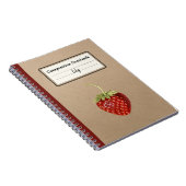 Vintage Erdbeerkomposition Personalisiert Notizblock (Rechte Seite)