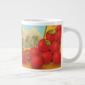 Vintage Erdbeerlandschaft Crate Art Jumbo Tasse (Rechts)