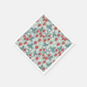 Vintage-Erdbeerpflanze Serviette (Ecke)