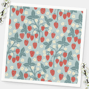 Vintage-Erdbeerpflanze Serviette