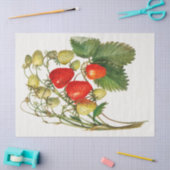 Vintage Erdbeerzweigung Seidenpapier (Basteln)