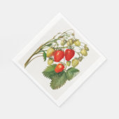 Vintage Erdbeerzweigung Serviette (Ecke)