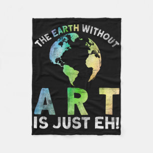 Vintage Erde ohne Kunst ist nur jeder Planet Art E Fleecedecke