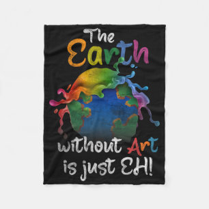 Vintage Erde ohne Kunst ist nur jeder Planet Art E Fleecedecke