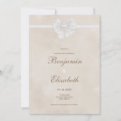 Vintage, erdneutrale Bogen-Hochzeit Einladung (Vorderseite)