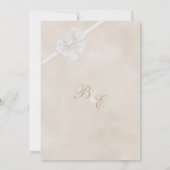 Vintage, erdneutrale Bogen-Hochzeit Einladung (Rückseite)