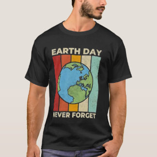 Vintage-Erdtag-Erdtag-Shirt für Frauen, Erde T-Shirt
