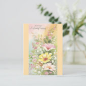 Vintage Erholung mit Blume Postkarte (Stehend Vorderseite)