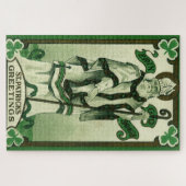 Vintage - Erin Go Bragh - St. Patricks Gruß Puzzle (Horizontal)