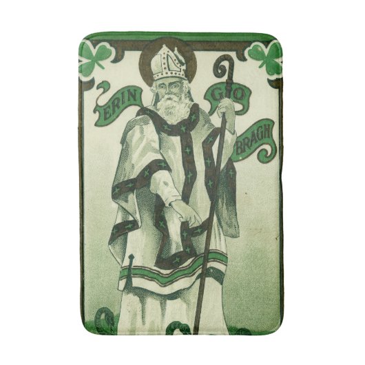 Vintage - Erin Go Bragh - St. Patrick's Grüße Badematte (Vorderseite Vertikal)
