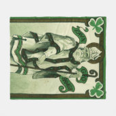Vintage - Erin Go Bragh - St. Patricks Grüße Fleecedecke (Vorderseite (Horizontal))