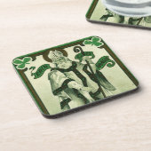 Vintage - Erin Go Bragh - St. Patricks Grüße Getränkeuntersetzer (Linke Seite)