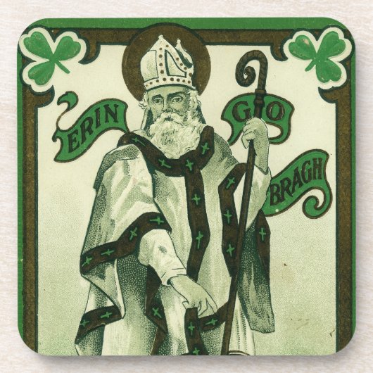 Vintage - Erin Go Bragh - St. Patricks Grüße Getränkeuntersetzer (Vorderseite)