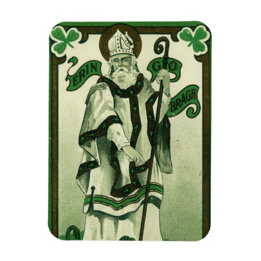 Vintage - Erin Go Bragh - St. Patricks Grüße Magnet (Vertikal)