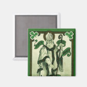 Vintage - Erin Go Bragh - St. Patrick's Grüße Magnet (Vorderseite/Rückseite)