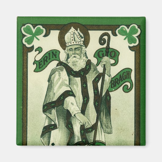 Vintage - Erin Go Bragh - St. Patrick's Grüße Magnet (Vorne)