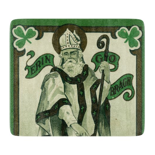 Vintage - Erin Go Bragh - St. Patricks Grüße Schneidebrett (Vorderseite)