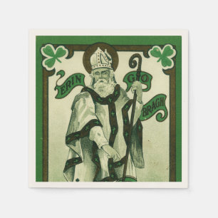 Vintage - Erin Go Bragh - St. Patrick's Grüße Serviette