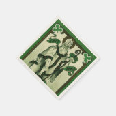 Vintage - Erin Go Bragh - St. Patrick's Grüße Serviette (Ecke)