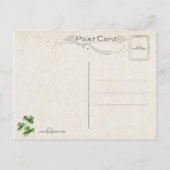 Vintage Erin Go Bragh with Shamrocks Postkarte (Rückseite)
