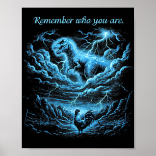 Vintage erinnere dich wer du bist lustiger Dinosau Poster