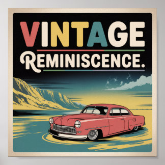 Vintage-Erinnerung Retro-Autoplakat Poster