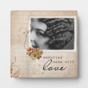 Vintage Erinnerungen Art Plaque Fotoplatte