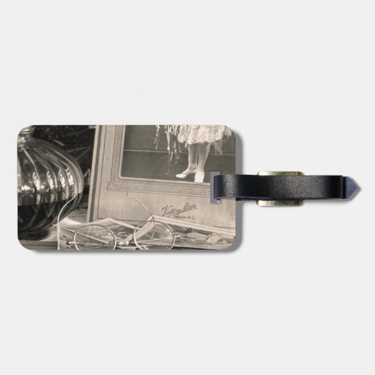 Vintage Erinnerungen Gepäckanhänger (Rückseite horizontal)