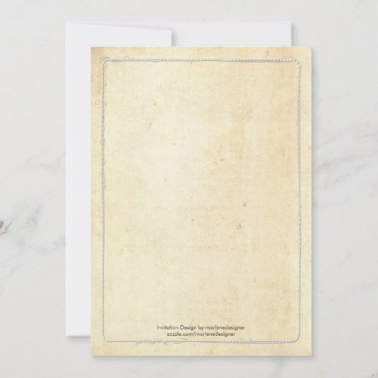 Vintage Erinnerungstag-GRILLEN Einladung (Rückseite)