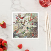 Vintage Ernst Haeckel Farbposter Kolibri Serviette (Beispiel)