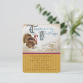 Vintage Ernte Erntedank Dinner Einladungen (Stehend Vorderseite)